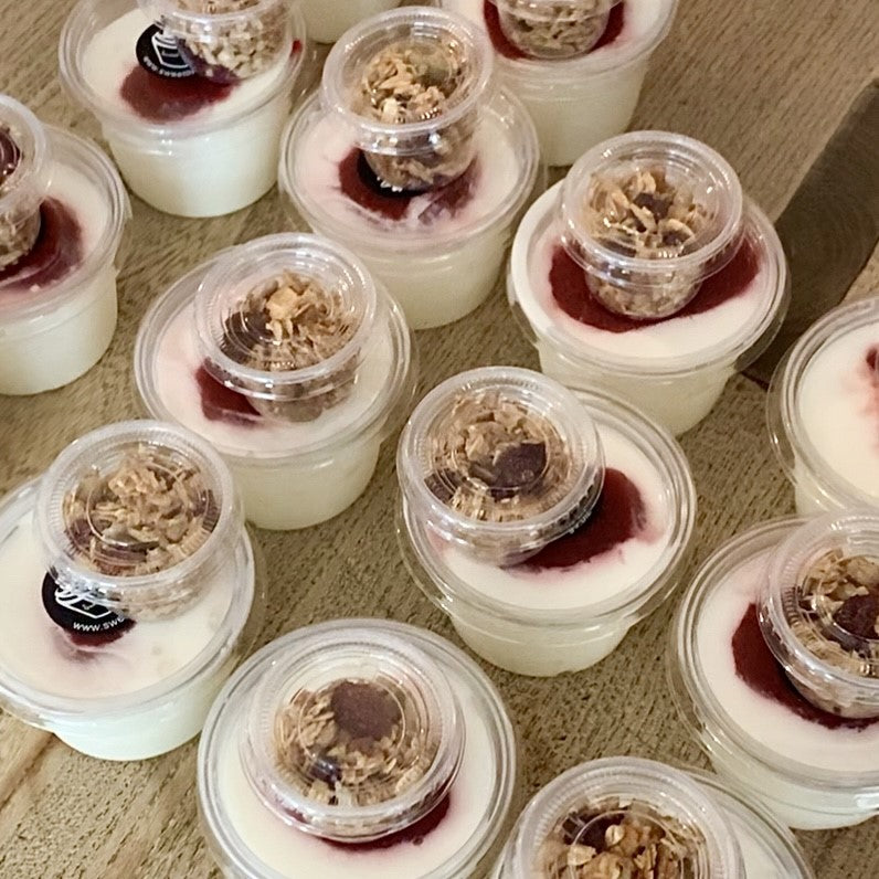 Individual Greek Yogurt Granola Berry Pots