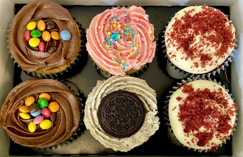 Selection of 6 Large Cupcakes Sweet Things Café Bakery