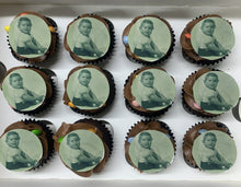 Mini cupcakes with edible images