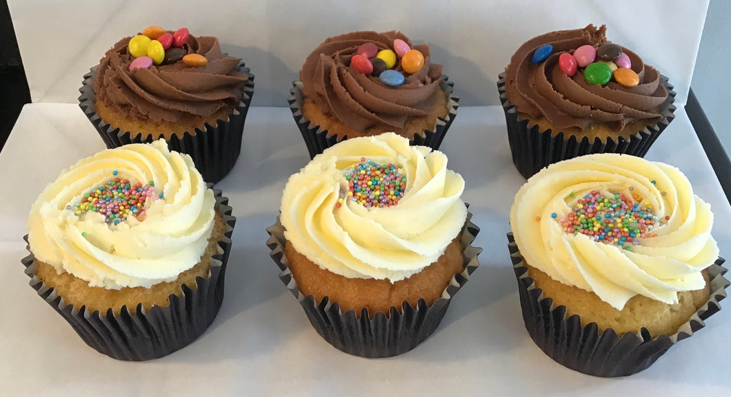 6 Regular Cupcakes Box